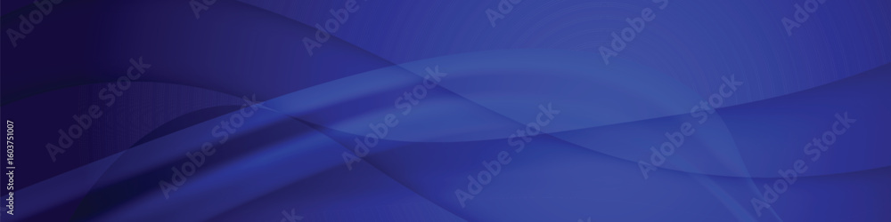 Poster Blue abstract dynamic gradient mesh curve wave backdrop horizontal banner concept
