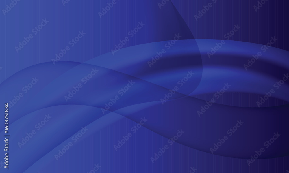 Poster Blue abstract dynamic gradient mesh curve wave backdrop template background concept
