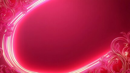 Decorative oval frame with glowing outline