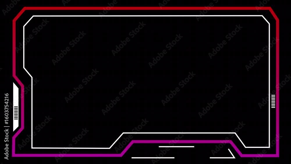 Poster 4k hud futuristic hologram vhs sci fi viewfinder games loop animation. technological futuristic sci 