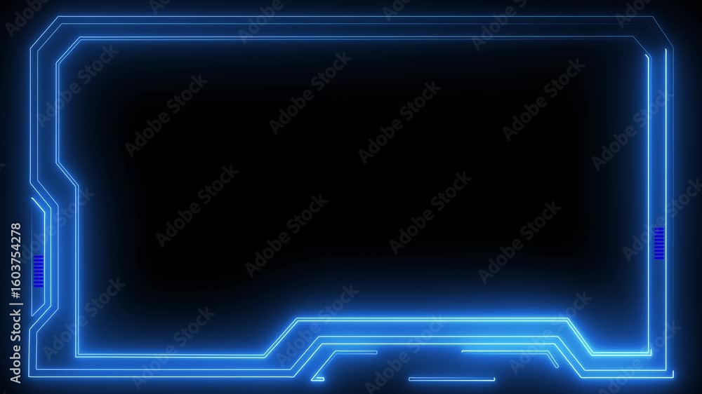 Poster 4k hud futuristic hologram vhs sci fi viewfinder games loop animation. technological futuristic sci 