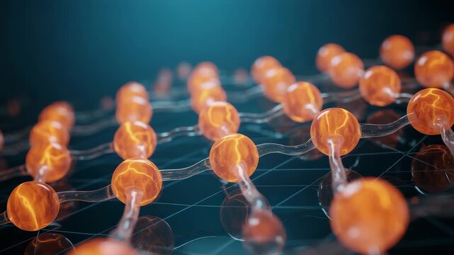 Glowing Nodes Pulse with Ethereal Energy Flow in Network
