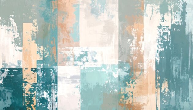 Abstract art with textured blocks of color