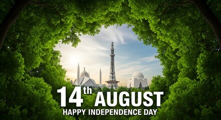 Minar-e-Pakistan in Nature – 14 August Pakistan Independence