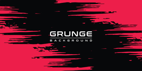 Abstract  Red Grunge Texture In Black Background Design, Vector Illustration