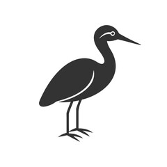 Obraz premium A simple, minimalist illustration of a standing heron