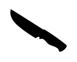Kitchen knife icon vector. Knife silhouette