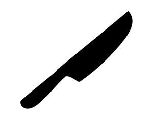 Kitchen knife icon vector. Knife silhouette