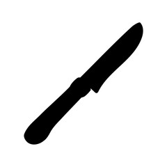 Kitchen knife icon vector. Knife silhouette