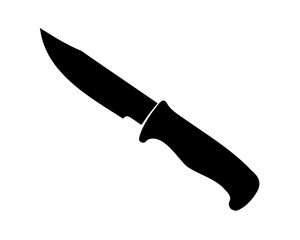 Kitchen knife icon vector. Knife silhouette