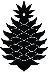 Christmas pinecone silhouette vector graphic design