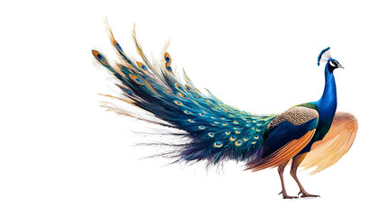 Naklejka premium Vibrant Peacock Painting