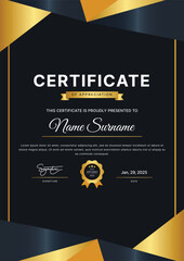 Certificate Vertical Template Design