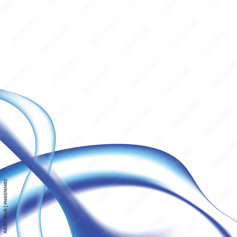 Poster blue abstract dynamic gradient mesh curve wave decoration