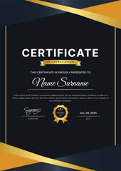 Certificate Vertical Template Design