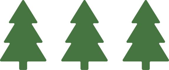 Obraz premium Christmas tree set vector art illustration