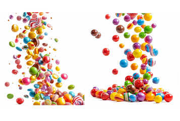 Set of Candies Isolated on Transparent Background. PNG