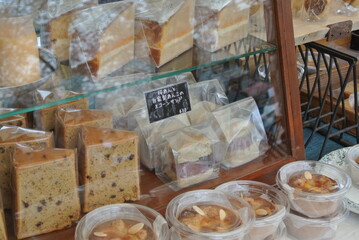 cakes in a market