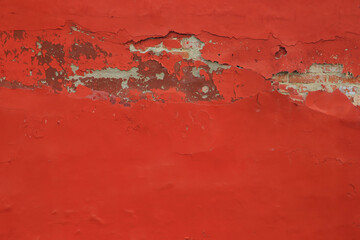 Rusty old wall hole peeling paint background
