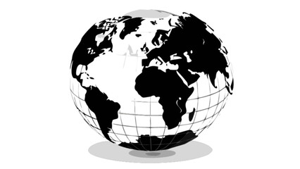 Globe earth world map geography travel international global continents countries exploration education graphic