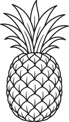 Tropical fruit pineapple with spiky leaves food healthy
