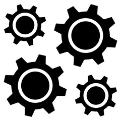 Gears glyph icon