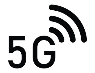 5G Network Technology Icons Set – Wireless Tower, Signal, and Internet Connectivity Symbols in Flat Style, vector illustration.
