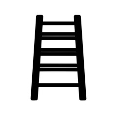 Ladder silhouette vector, Simple black ladder icon