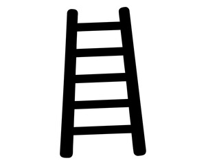 Ladder silhouette vector, Simple black ladder icon