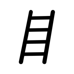 Ladder silhouette vector, Simple black ladder icon