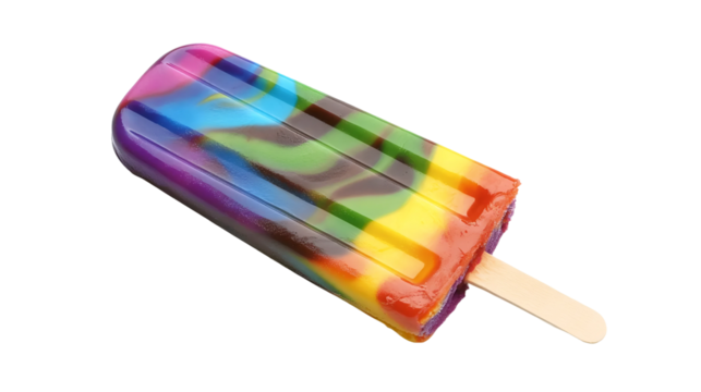 Rainbow Ice Cream Popsicle