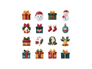 Fototapeta premium Merry christmas icon illustration vector
