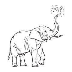 Wise Elephant True Identity Phase - Elephant vector - Elephant Line art - Elephant Drawing - Vector Lineart of Elephant - elephant icon - outline of elephant

