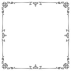 frame with floral ornament