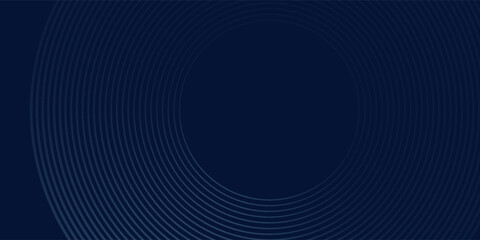 Abstract simple art blue glowing geometric lines on dark blue background element white circle good modern.