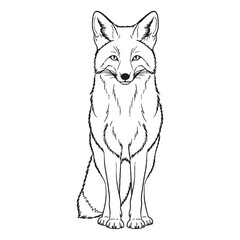 Agile Fox Defining Attribute Mark - Fox vector - Fox Line art - Fox Drawing - Vector Lineart of Fox - fox logo - fox outline

