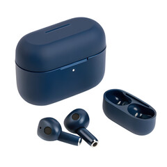 Wireless Earbuds: Bluetooth Headphones, Portable Charging Case, Deep Blue