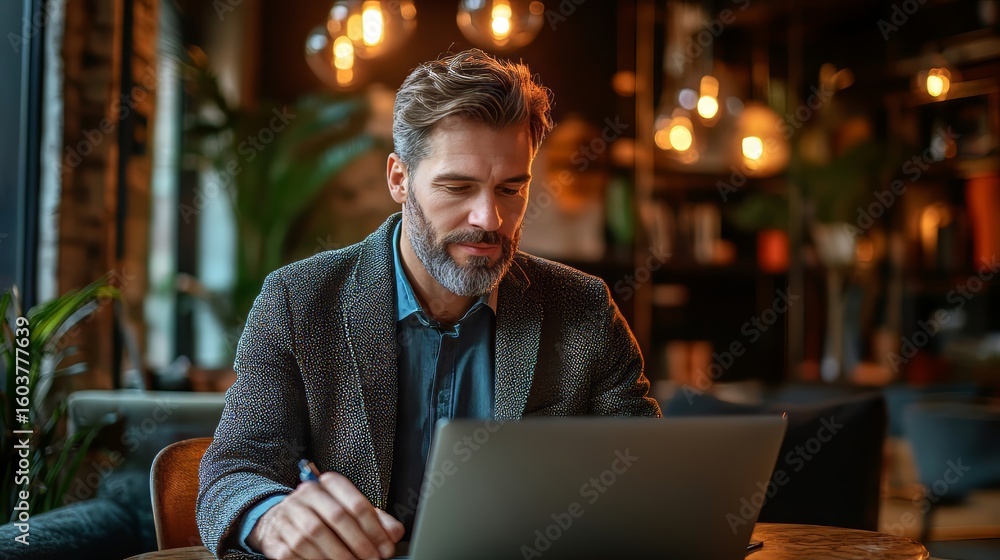 Poster businessman analyzing seo search engine optimization for promoting ranking traffic on website and op
