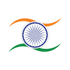 Happy independence day of India banner design. vector illustration of Indian happy independence day on 15 august. Indian flag ashoka chakra design