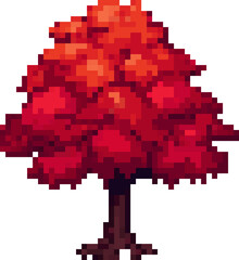 pixel maple tree