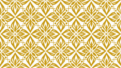 Seamless geometric patterns based on traditional islamic art golden color lines isolated white backgrounds for fabric, textile, covering books, wrapping paper,gold, connected, cover, geometry, 