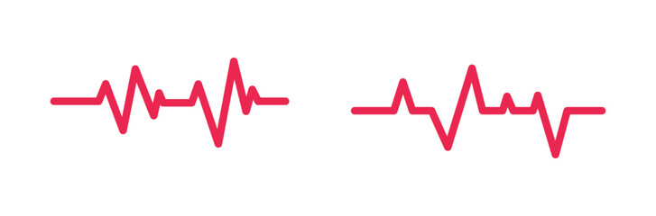 Ecg Heartbeat Lines Black Collection