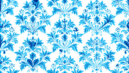 Seamless damask floral patterns Vector illustration Blue backgrounds for textile wallpapers, books cover, Digital interfaces,leaf, artistic, collage, curl, curve, damask, elegant, graphic, grunge, 