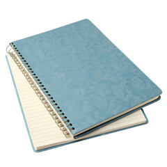 Spiral Bound Notebooks: Blue & Cream Textured Journals for Note-Taking & Sketching