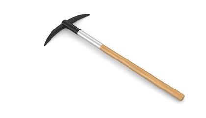 A tool, likely an axe or pickaxe, angled on a white background
