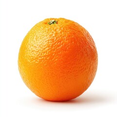 Single, whole orange, bright citrus fruit