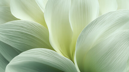 Delicate White Petals with Subtle Green Hues Creating a Soft and Ethereal Floral Background