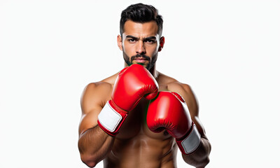 Focused Boxer in Stance
