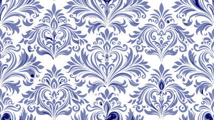 Fototapeta premium vector illustration seamlessly patterns dark blue damask wallpaper for Presentations marketing, decks, Canvas for text-based compositions: ads, book covers,colours, cyan, damask, elegance, elegant,