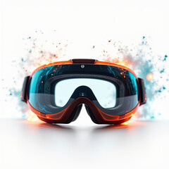 Futuristic Goggles with Explosive Energy Burst